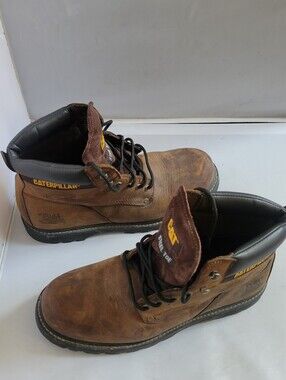 Caterpillar Boots Mens Sz 13 M 6 inches Work Combat P72593 Brown Leather Lace Up